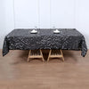 60x102 inches Big Payette Black Sequin Rectangle Tablecloth