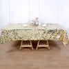 60x102 inches Big Payette Champagne Sequin Rectangle Tablecloth