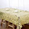 60x102 inches Big Payette Champagne Sequin Rectangle Tablecloth