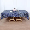 60x102 inches Big Payette Navy Blue Sequin Rectangle Tablecloth