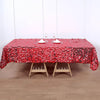 60x102 inches Big Payette Red Sequin Rectangle Tablecloth