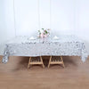 60x102 inches Big Payette Silver Sequin Rectangle Tablecloth