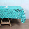 60x102 inches Big Payette Turquoise Sequin Rectangle Tablecloth