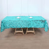 60x102 inches Big Payette Turquoise Sequin Rectangle Tablecloth