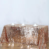 90x132 Big Payette Sequin Rectangle Tablecloth - Rose Gold | Blush