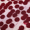 90X132 Burgundy Big Payette Sequin Rectangle Tablecloth Premium