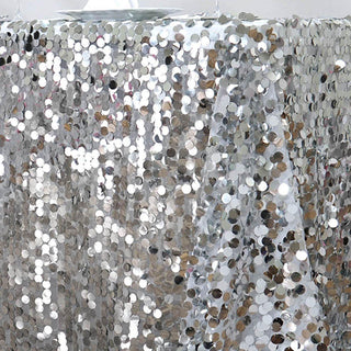Create a Magical Atmosphere with the Silver Sequin Tablecloth