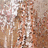 90x156 Big Payette Sequin Rectangle Tablecloth - Rose Gold | Blush#whtbkgd