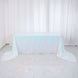 90inch x 156inch Iridescent Blue Big Payette Sequin Rectangle Tablecloth Premium