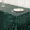 90inch x 156inch Hunter Emerald Green Big Payette Sequin Rectangle Tablecloth Premium