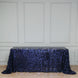 90x156 Navy Blue Big Payette Sequin Rectangle Tablecloth Premium