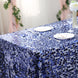 90x156 Navy Blue Big Payette Sequin Rectangle Tablecloth Premium