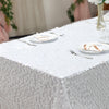 90x156 White Big Payette Sequin Rectangle Tablecloth Premium