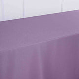 72x120Inch Violet Amethyst Polyester Rectangle Tablecloth, Reusable Linen Tablecloth