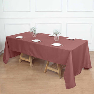 Elevate Your Dining Experience with the Cinnamon Rose Rectangle Tablecloth