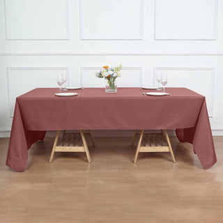 Add Elegance to Your Event with the Cinnamon Rose Rectangle Tablecloth
