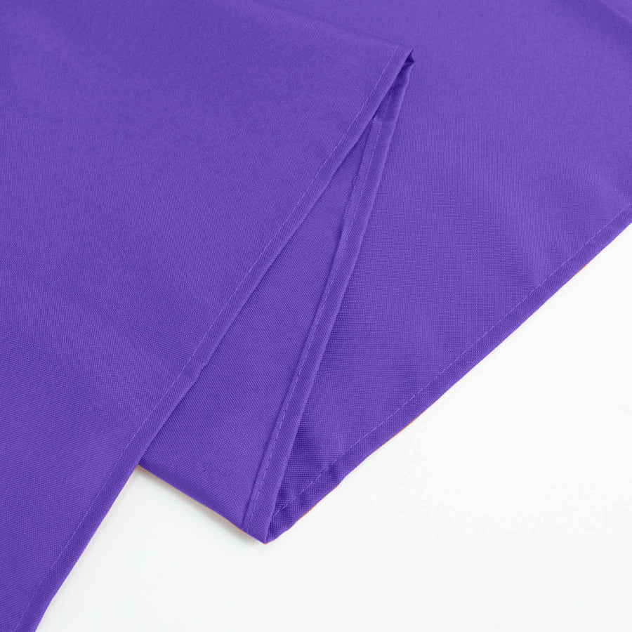 72x120Inch Purple Polyester Rectangle Tablecloth, Reusable Linen Tablecloth