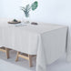 72x120Inch Silver Polyester Rectangle Tablecloth, Reusable Linen Tablecloth