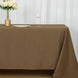 72inch x 120inch Taupe Polyester Rectangle Tablecloth, Reusable Linen Tablecloth