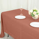 Terracotta (Rust) Seamless Polyester Rectangle Tablecloth, Reusable Linen Tablecloth - 72x120inch