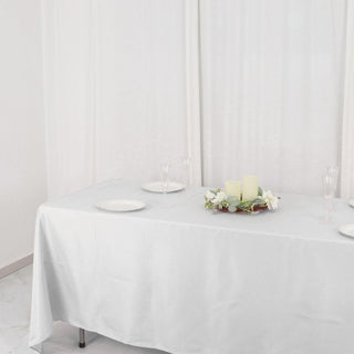Add Elegance and Durability to Your Tables with a White Seamless Polyester Tablecloth