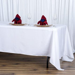 Experience Unparalleled Luxury with the White Seamless Premium Polyester Tablecloth