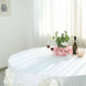 120" Ivory Large Rosette Round Lamour Satin Tablecloth