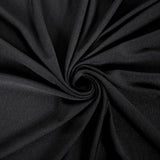 90x132 Black Polyester Round Corner Rectangular Tablecloth#whtbkgd