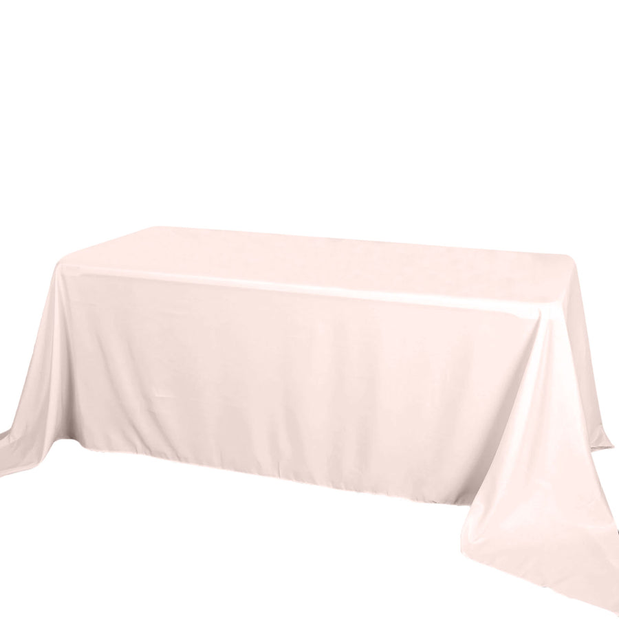 90"x132" Rose Gold|Blush Polyester Rectangular Tablecloth