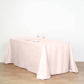 Blush Polyester Tablecloth for Elegant Events