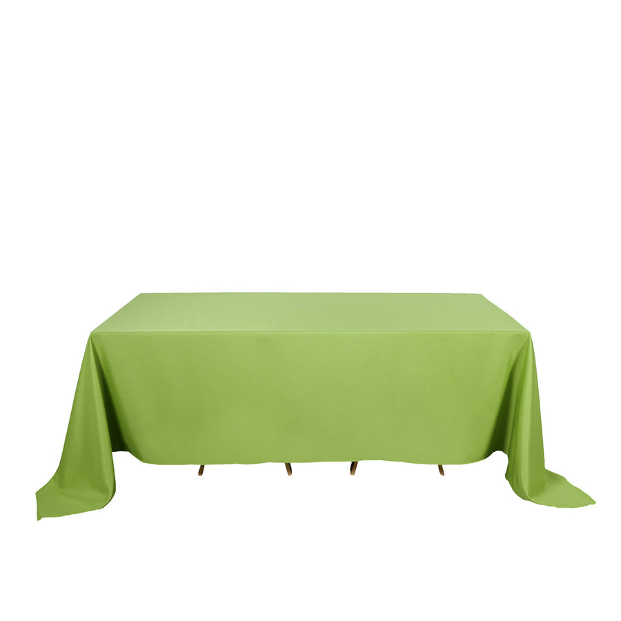 90inch x 132inch Apple Green Polyester Rectangular Tablecloth