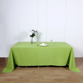 Add a Touch of Elegance to Your Event with the Apple Green Seamless Polyester Tablecloth