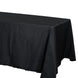 90"x132" Black Polyester Rectangular Tablecloth