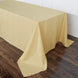 90x132 Champagne Polyester Rectangular Tablecloth
