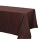90"x132" Chocolate Polyester Rectangular Tablecloth