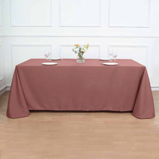 Enhance Your Event Decor with the Cinnamon Rose Polyester Tablecloth
