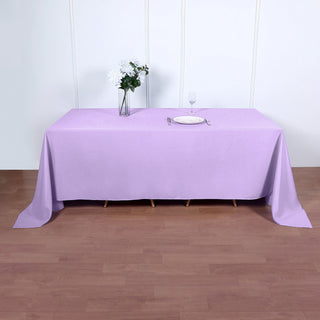 Lavender Lilac Polyester Rectangular Tablecloth