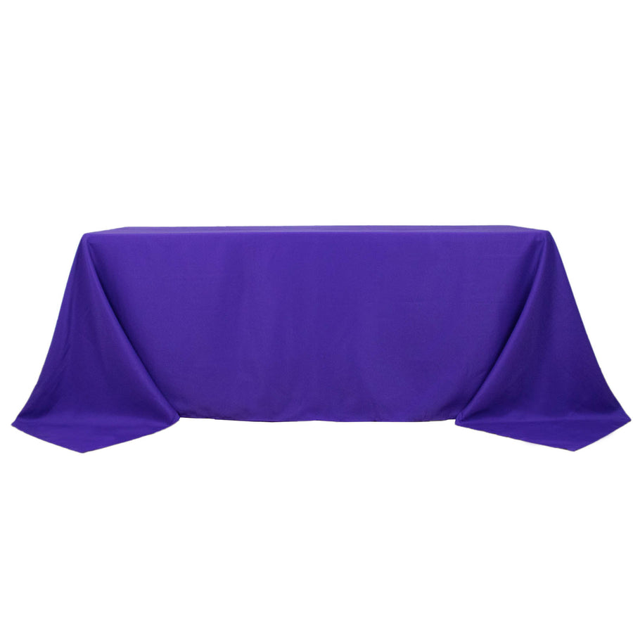 90x132inch Purple 200 GSM Seamless Premium Polyester Rectangular Tablecloth