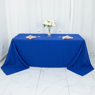 Elevate Your Event with the Royal Blue 90"x132" Premium Polyester Tablecloth