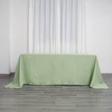 90inch x 132inch Sage Green Polyester Rectangular Tablecloth