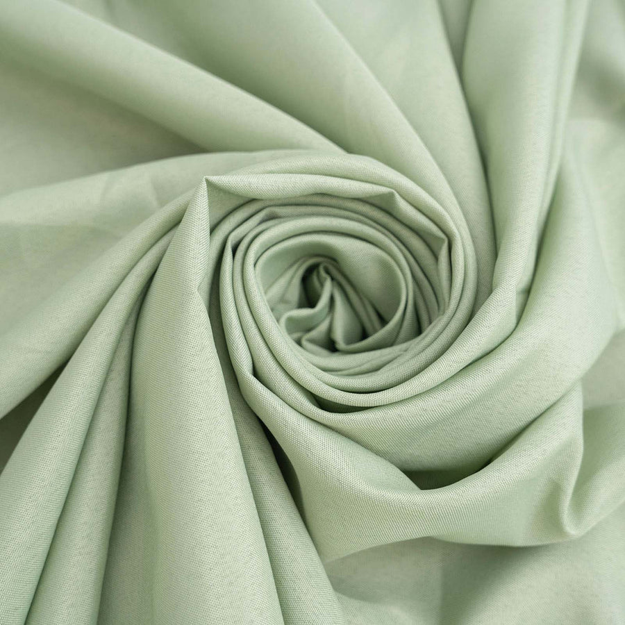 90inch x 132inch Sage Green Polyester Rectangular Tablecloth#whtbkgd