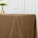 90inch x 132inch Taupe Polyester Rectangular Tablecloth