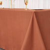 90inch x 132inch Terracotta Polyester Rectangular Tablecloth
