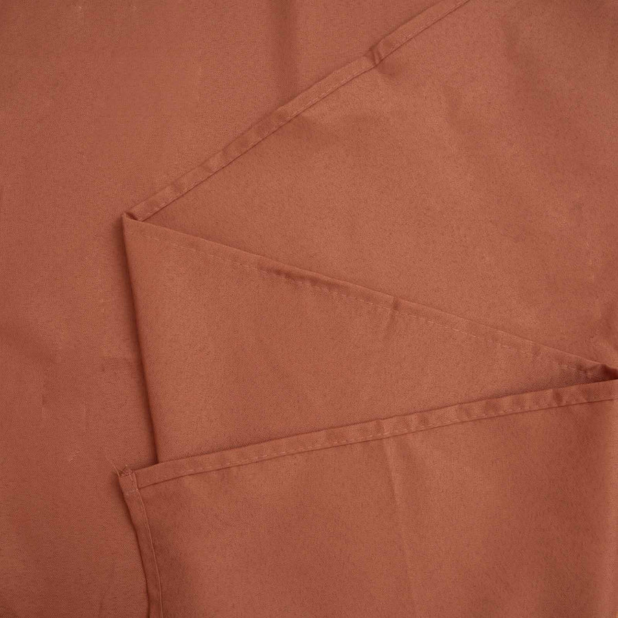 Terracotta (Rust) Seamless Polyester Rectangular Tablecloth - 90x132inch