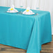 90"x132" Turquoise Polyester Rectangular Tablecloth