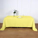 90inch x132inch Yellow Polyester Rectangular Tablecloth