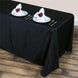 Black Seamless Polyester Rectangular Tablecloth Rounded Corners 90x156inch Oval Oblong Tablecloth