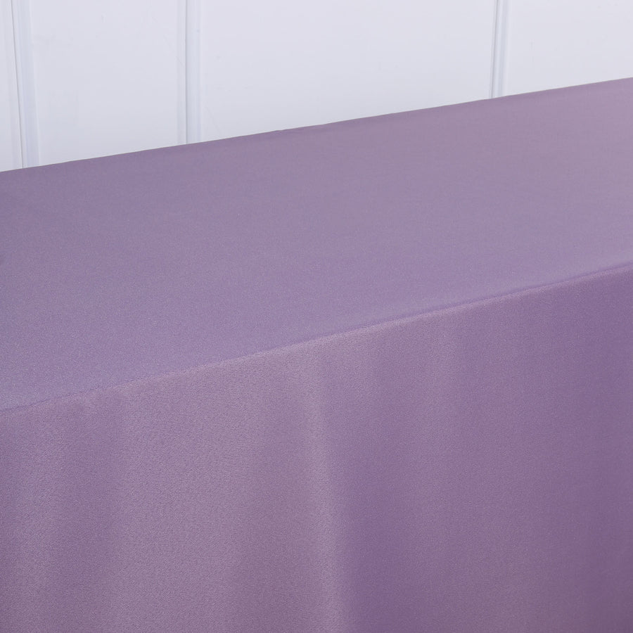 90x156 Violet Amethyst Polyester Rectangular Tablecloth