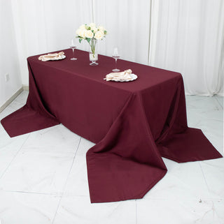 Experience Unmatched Luxury with the Burgundy Premium Polyester Rectangular Tablecloth