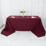 90x156inch Burgundy 200 GSM Seamless Premium Polyester Rectangular Tablecloth